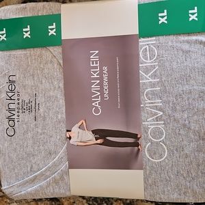 New! Womens XL CALVIN KLEIN 2 Piece Pajama set: Short Sleeve scoopneck & PJ Pant
